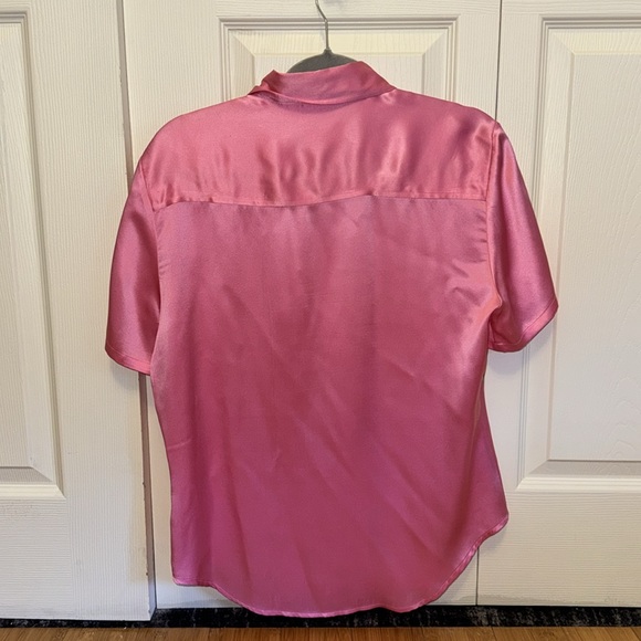 vintage pink 100% silk blouse - Picture 3 of 4